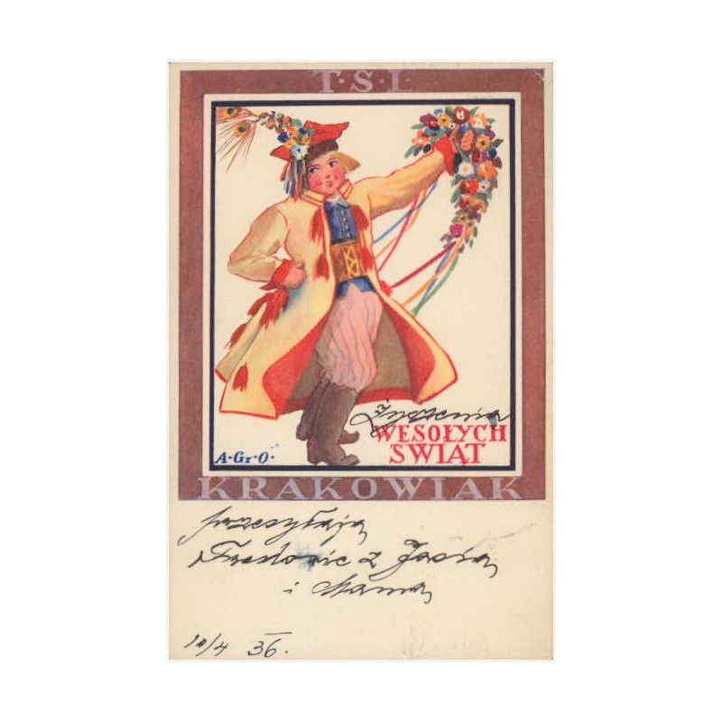 Krakowiak. Wesołych Świąt. A. Gr. O. [...]