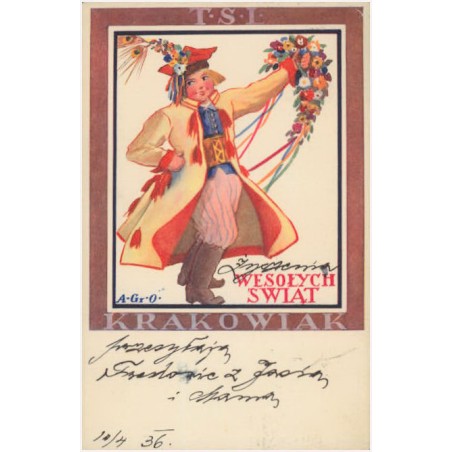 Krakowiak. Wesołych Świąt. A. Gr. O. [...]