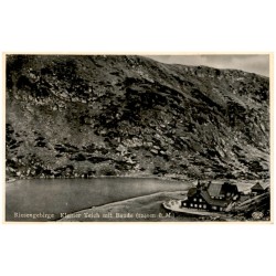 Riesengebirge. Kleiner Teich mit Baude (1240 m ü. M.) / Rewers: Riesengebirge. Kleiner Teich mit Baude (1240 m ü. M.)