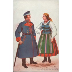 Typy ludowe z Sieradzkiego. Types polonais de Sieradz. Mal. W. Boratyński