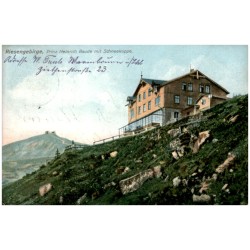 Riesengebirge, Prinz Heinrich Baude mit Schneekoppe.