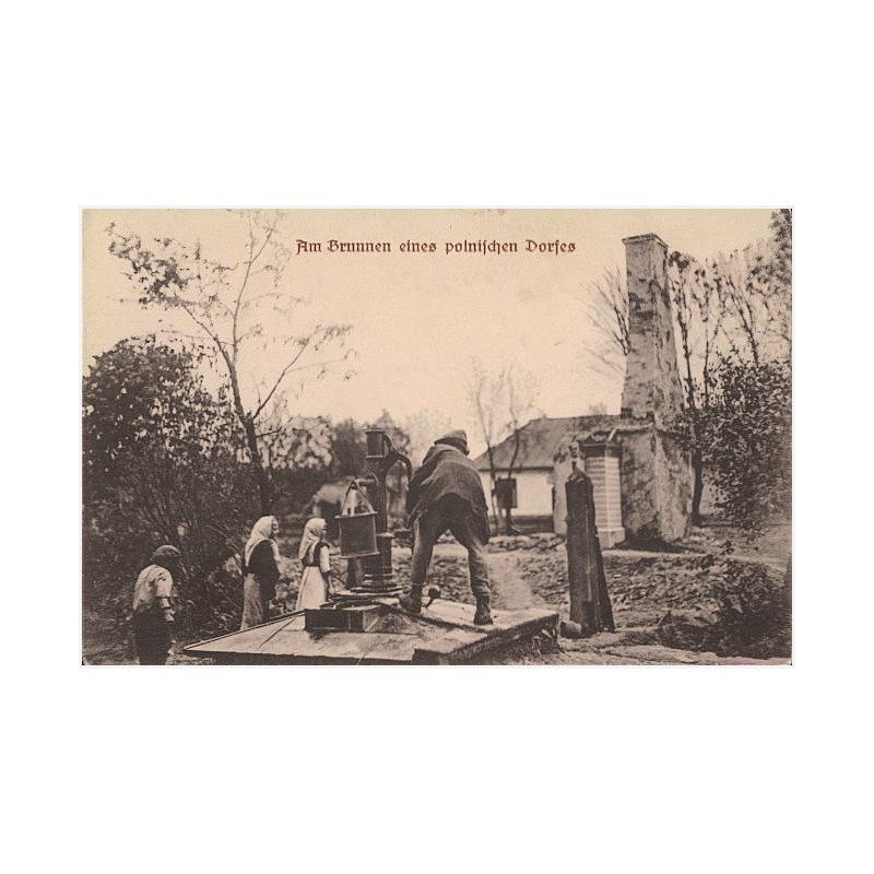 Am Brunnen eines polnischen Dorfes