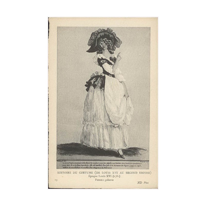 19. Époque Louis XVI (1781). Femme galante