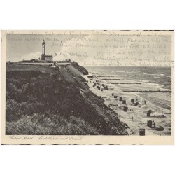 Ostseebad Horst. Leuchtturm mit Strand