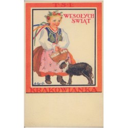 Krakowianka. Wesołych Świąt. A. Gr. O. [...]