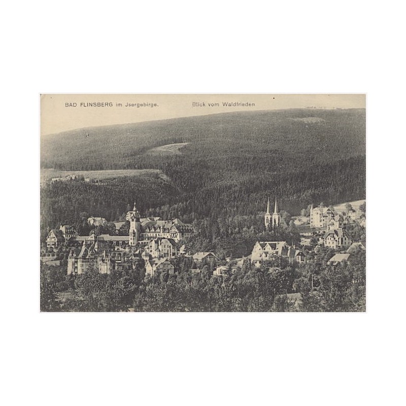 Bad Flinsberg im Isergebirge. Blick vom Waldfrieden