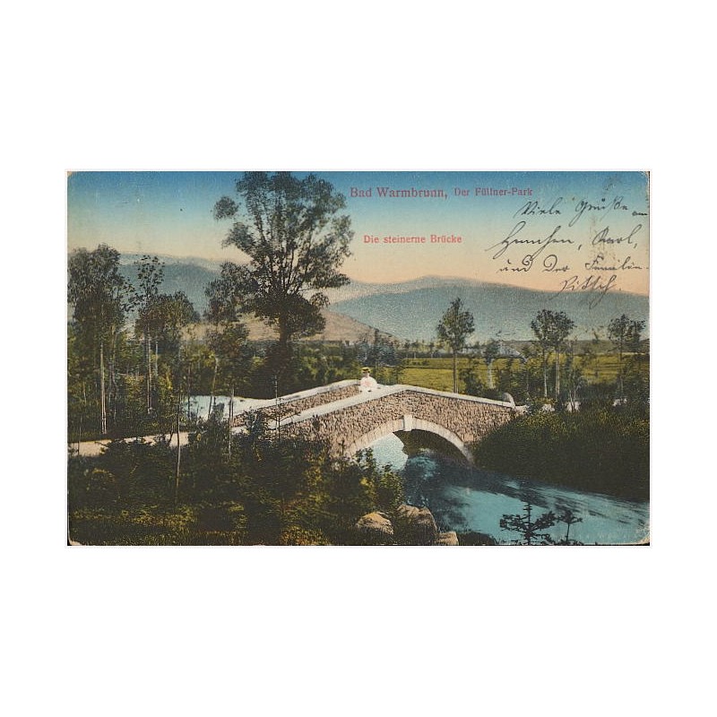 Bad Warmbrunn, Der Füllner-Park. Die steinerne Brücke