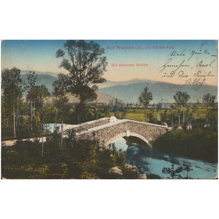 Bad Warmbrunn, Der Füllner-Park. Die steinerne Brücke