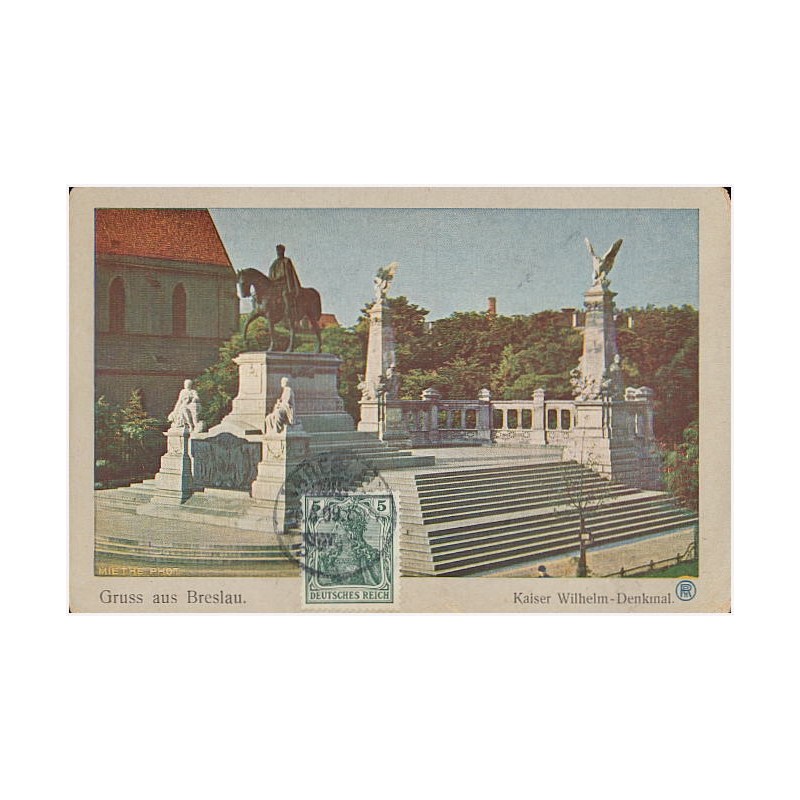Gruss aus Breslau. Kaiser-Wilhelm-Denkmal [...] Miethe Phot