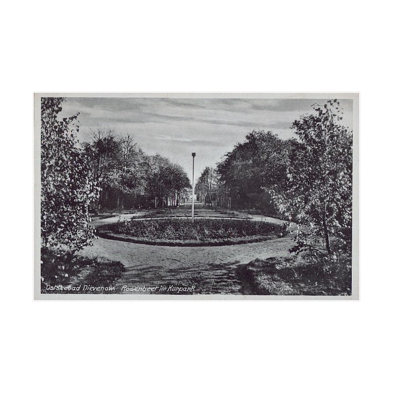 Ostseebad Dievenow. Rosenbeet im Kurpark