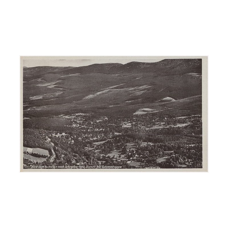 Blick vom Hochstein nach Schreiberhau, Kamm bis Schneekoppe [...]