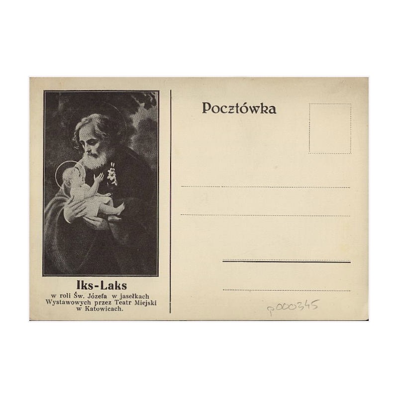 Iks-Laks w roli Św. Józefa w jasełkach Wystawowych przez Teatr Miejski w Katowicach