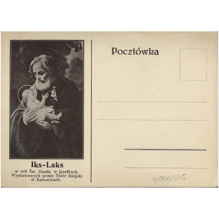 Iks-Laks w roli Św. Józefa w jasełkach Wystawowych przez Teatr Miejski w Katowicach