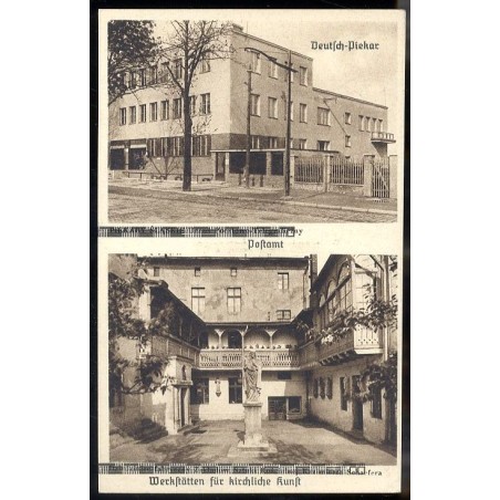 Deutsch-Piekar. Postamt. Werkstätten für kirchliche Kunst. Piekary Śląskie. Urząd pocztowo-telegraficzny. Dziedziniec fabryczny