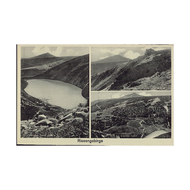 Riesengebirge. Großer Teich 1225 m. Prinz-Heinrich-Baude 1420 m ü. M. Am kleinen Teich