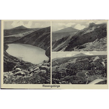 Riesengebirge. Großer Teich 1225 m. Prinz-Heinrich-Baude 1420 m ü. M. Am kleinen Teich
