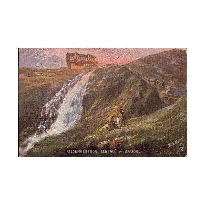 Riesengebirge, Elbfall m. Baude