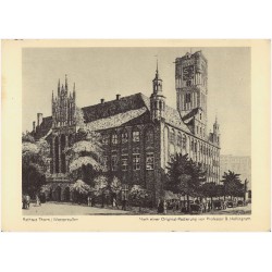 Rathaus Thorn / Westpreußen. Nach einer Orginal-Radierung von Professor B. Hellingrath