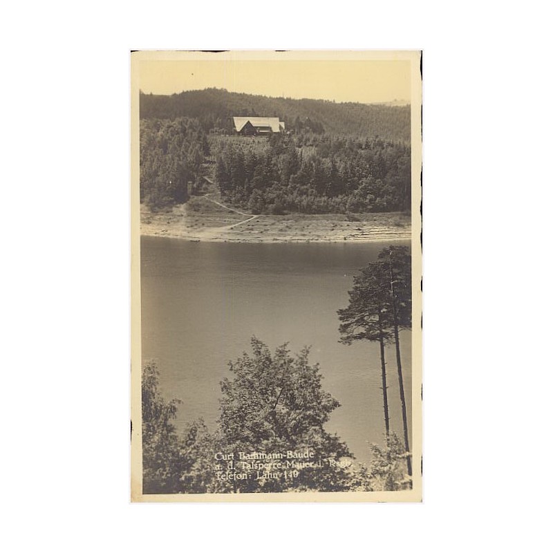 Curt Bachmann-Baude a. d. Talsperre Mauer. Telefon: Lahn 149