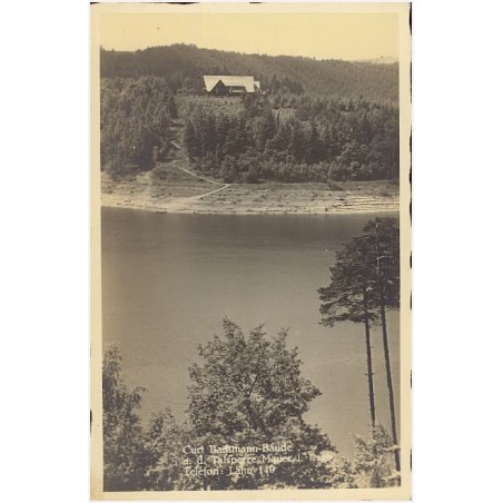 Curt Bachmann-Baude a. d. Talsperre Mauer. Telefon: Lahn 149