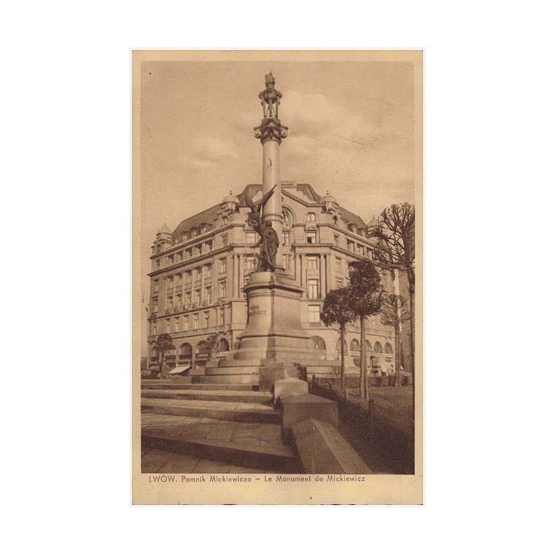 Lwów. Pomnik Mickiewicza - Le Monument de Mickiewicz