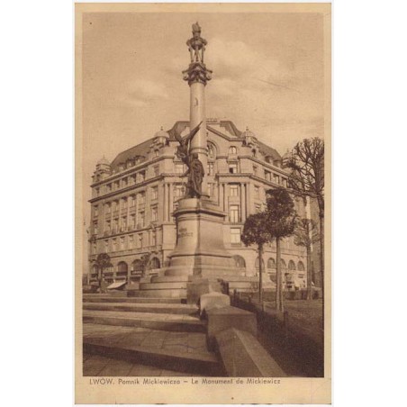 Lwów. Pomnik Mickiewicza - Le Monument de Mickiewicz