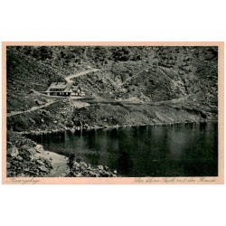 Riesengebirge. Der kleine Teich mit der Baude