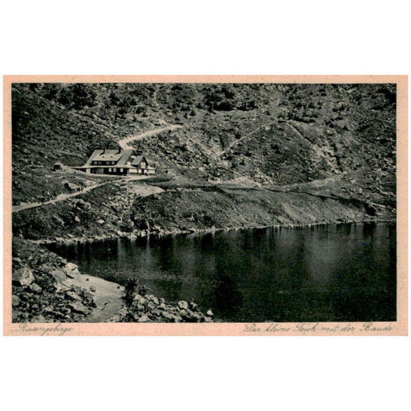 Riesengebirge. Der kleine Teich mit der Baude
