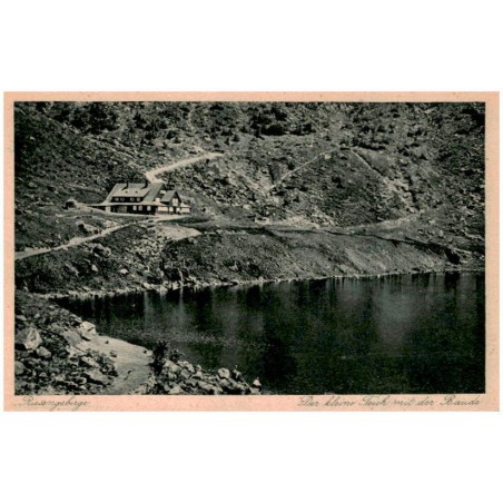 Riesengebirge. Der kleine Teich mit der Baude