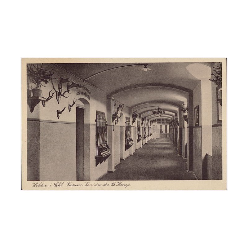 Wohlau i. Schl. Kaserne-Korridor der 16. Komp