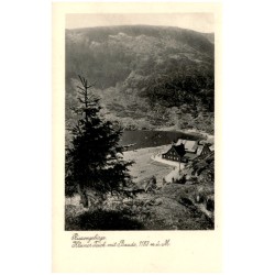 Riesengebirge. Kleiner Teich mit Baude, 1183 m ü. M.