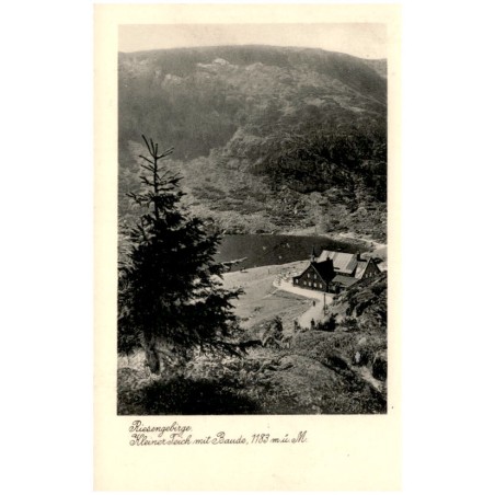 Riesengebirge. Kleiner Teich mit Baude, 1183 m ü. M.