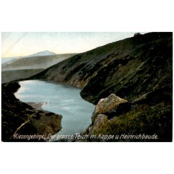 Riesengebirge, Der grosse Teich m. Koppe u. Heinrichbaude.