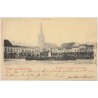 Gruss aus Bojanowo. Marktplatz mit Schmückert-Denkmal. Evang. Kirche