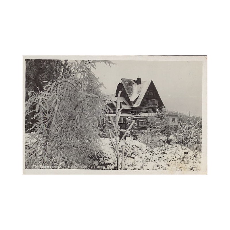 1730. Riesengebirge im Winter. Die Zackelfallbaude