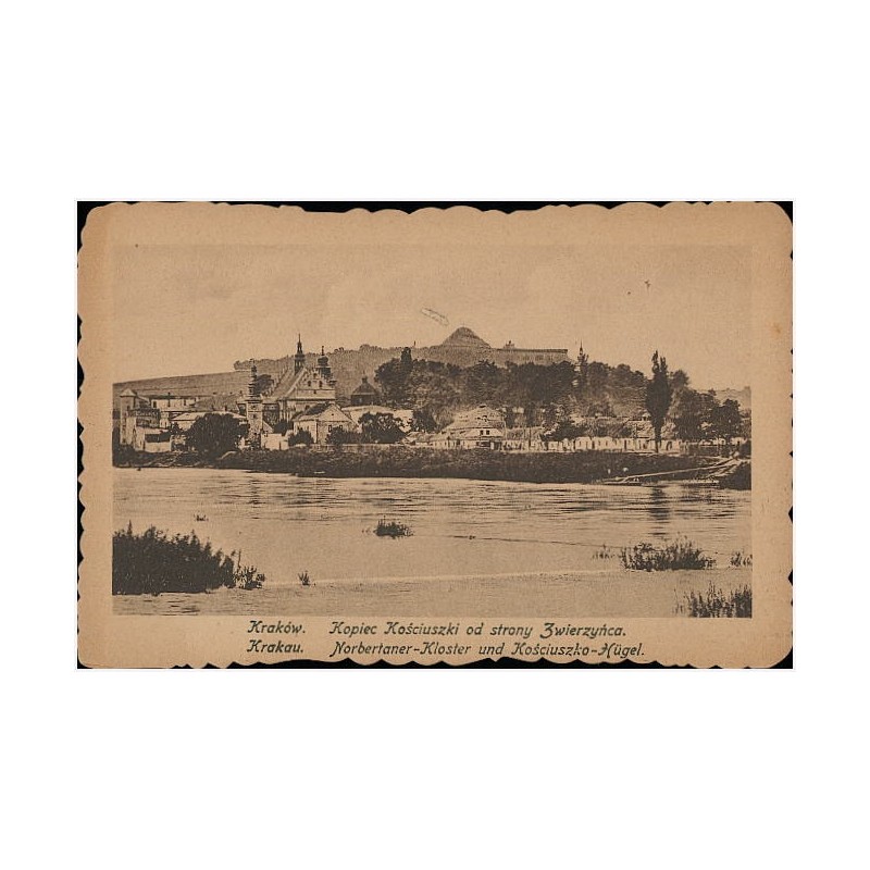 Kraków. Kopiec Kościuszki od strony Zwierzyńca. Krakau. Norbertaner-Kloster und Kościuszko-Hügel