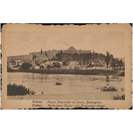 Kraków. Kopiec Kościuszki od strony Zwierzyńca. Krakau. Norbertaner-Kloster und Kościuszko-Hügel