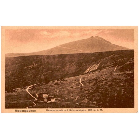 Riesengebirge. Hampelbaude mit Schneekoppe, 1605 m ü. M.