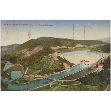 Bobertalsperre Mauer i. Rgb. mit Kasino-Restaurant [...]