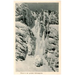 Rinne in der grossen Schneegrube. / Rewers: Winter im Riesengebirge.