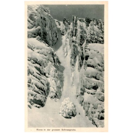 Rinne in der grossen Schneegrube. / Rewers: Winter im Riesengebirge.
