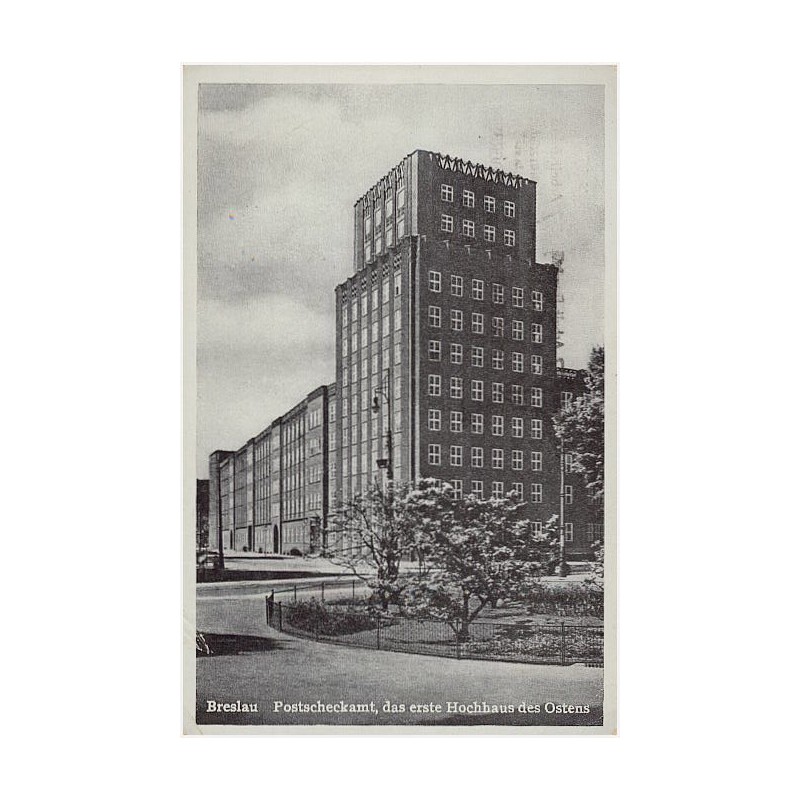 Breslau. Postscheckamt, das erste Hochhaus des Ostens