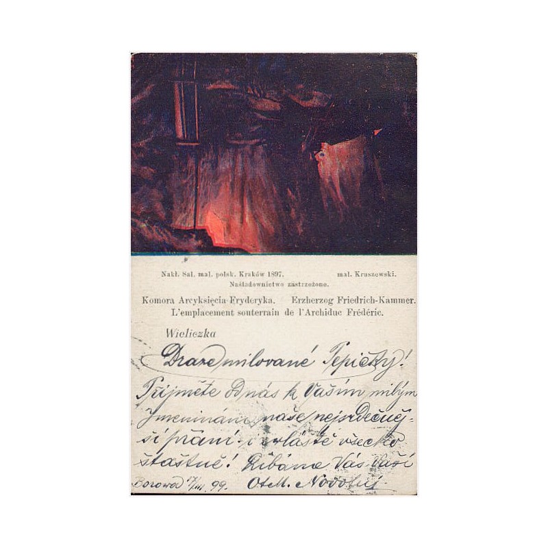 Wieliczka. Komora Arcyksięcia Fryderyka. Erzherzog Friedrich-Kammer. L'emplacement souterrain de l' Archiduc Frédéric. mal. Krus