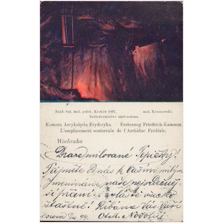 Wieliczka. Komora Arcyksięcia Fryderyka. Erzherzog Friedrich-Kammer. L'emplacement souterrain de l' Archiduc Frédéric. mal. Krus