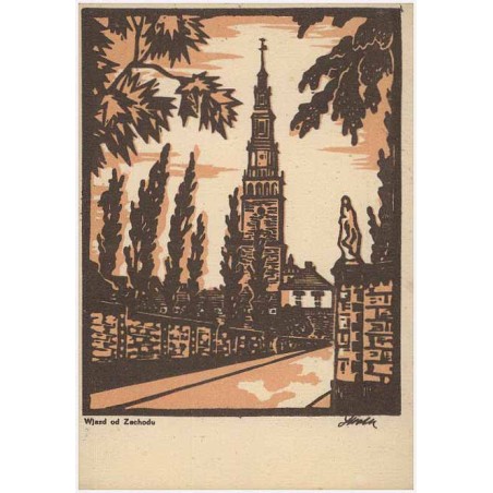 Wjazd od Zachodu. Jasna Góra. Teka drzeworytów J. Hollaka