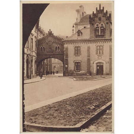 Krakau. Häuserwinkel an der Basteistraße. Kraków. Róg domów przy ul. Pijarskiej