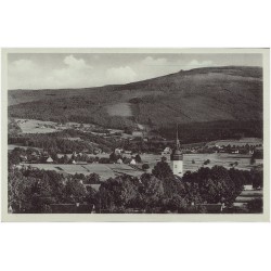 Luftkurort Wigandsthal im Isergebirge und Bad Schwarzbach. Blick zur Heufuderbaude (1107 m ü. M.)