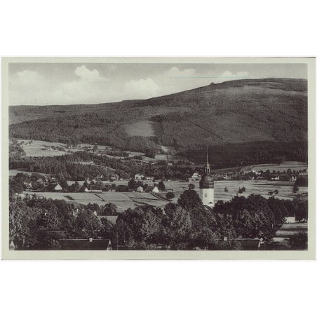 Luftkurort Wigandsthal im Isergebirge und Bad Schwarzbach. Blick zur Heufuderbaude (1107 m ü. M.)