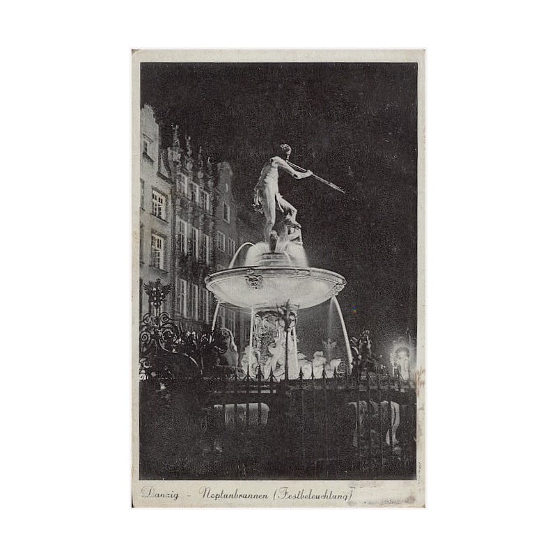 Danzig - Neptunbrunnen (Festbeleuchtung)