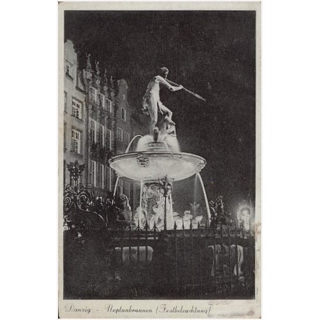 Danzig - Neptunbrunnen (Festbeleuchtung)